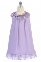 Lilac Chiffon Flower Girl Dress